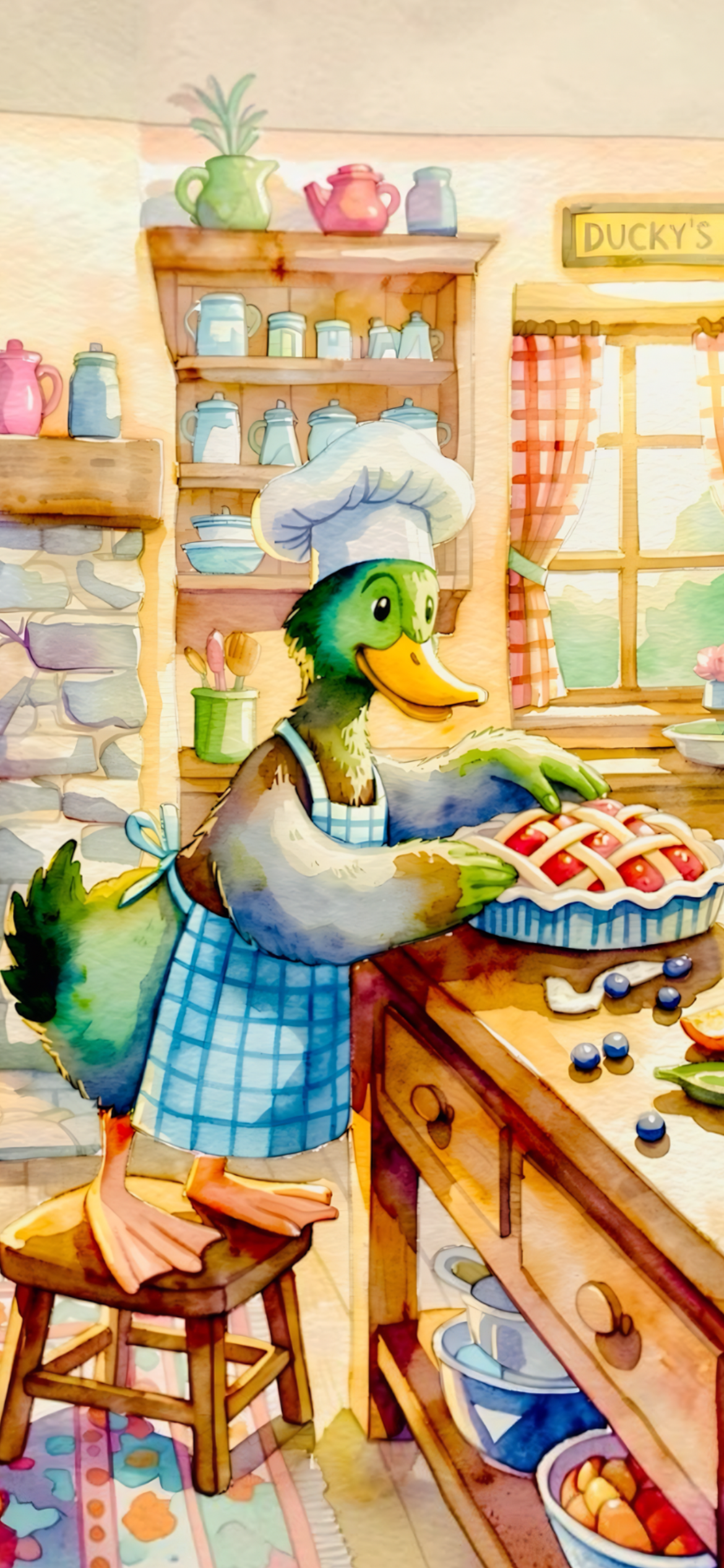 Ducky's Pies Printed Poster Box Framed A5-A1