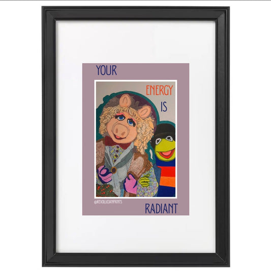 Your Energy Is Radiant 21x30cm: Black