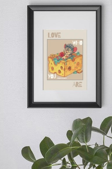 Love Who You Are 21x30cm: Black