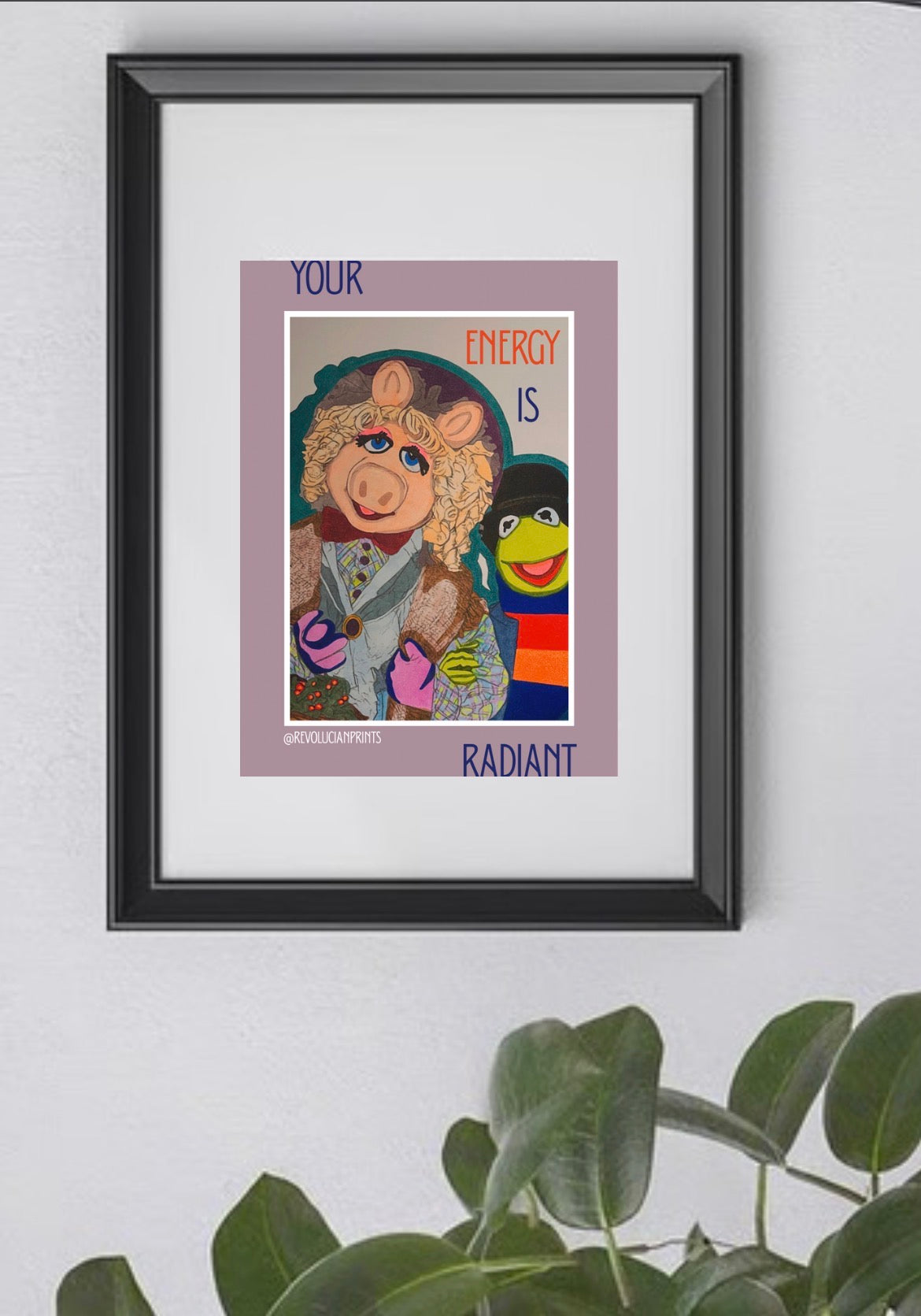 Your Energy Is Radiant 21x30cm: Black