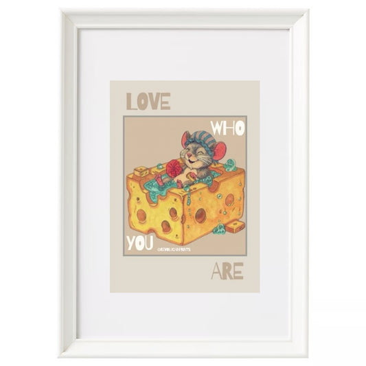Love Who You Are 21x30cm: White