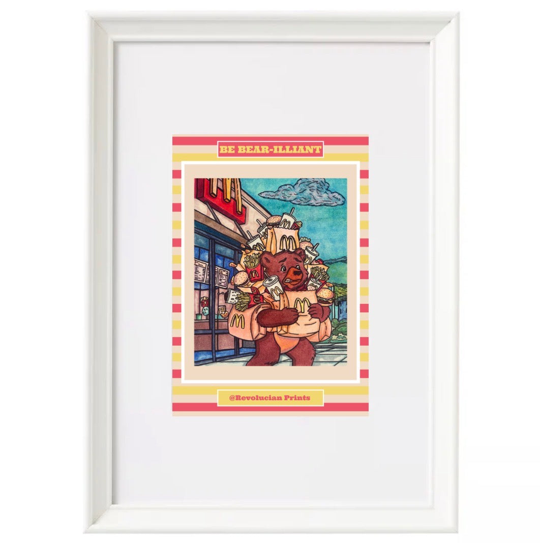 Be Bear-illiant 21x30cm: White