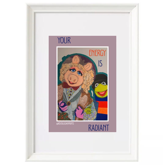 Your Energy Is Radiant 21x30cm: White