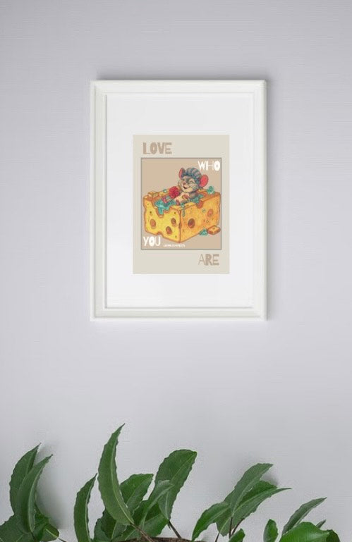Love Who You Are 21x30cm: White