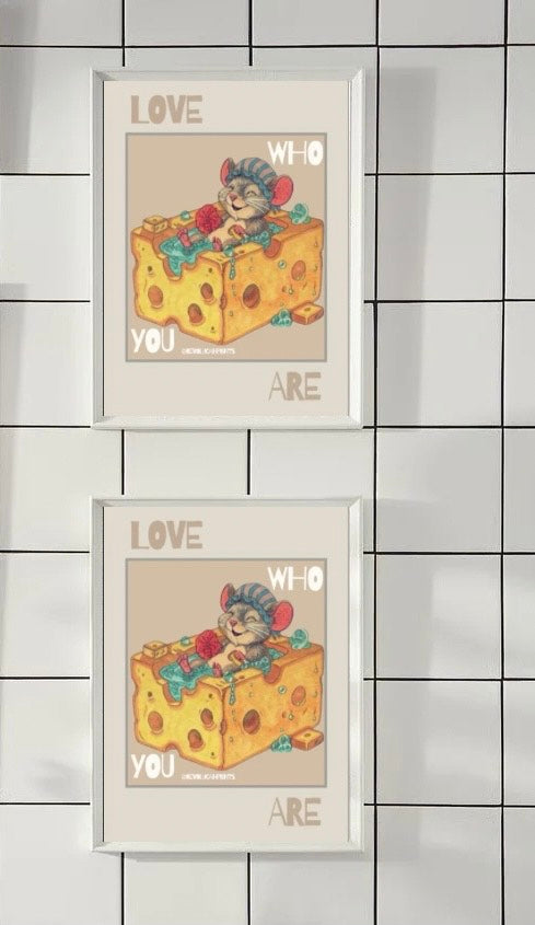 Love Who You Are 21x30cm: White