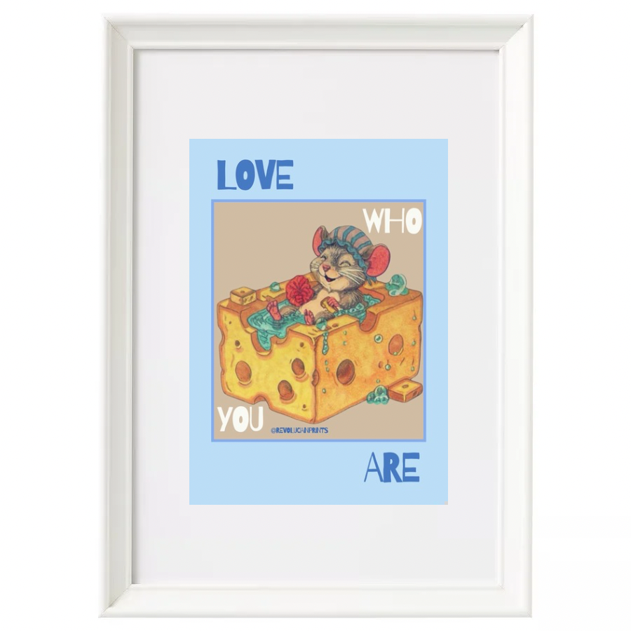 Love Who You Are 21x30cm: White