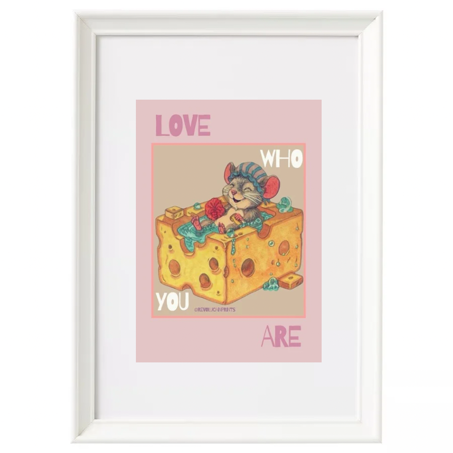 Love Who You Are 21x30cm: White