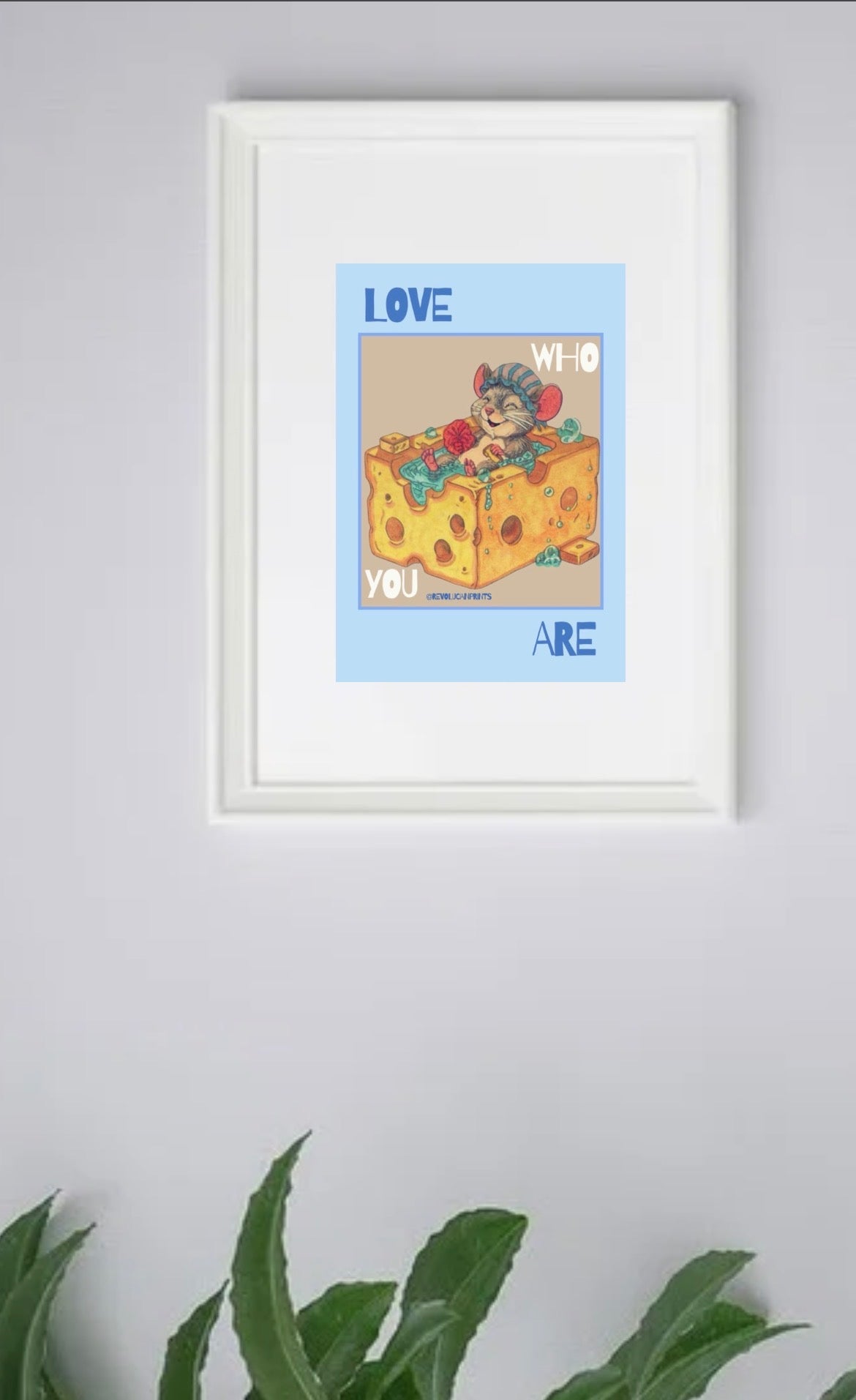 Love Who You Are 21x30cm: White