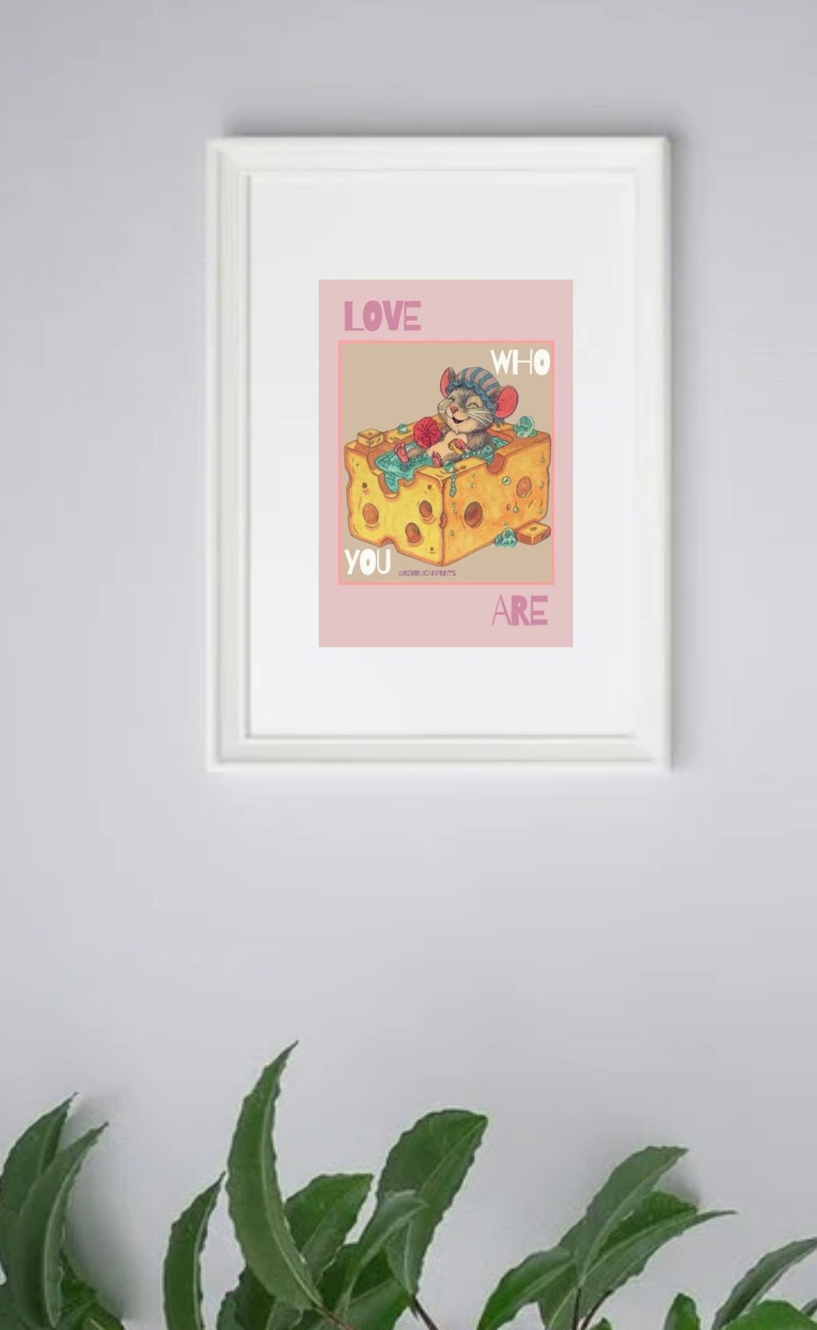 Love Who You Are 21x30cm: White