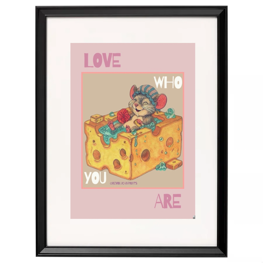 Love Who You Are 30x40cm: Black