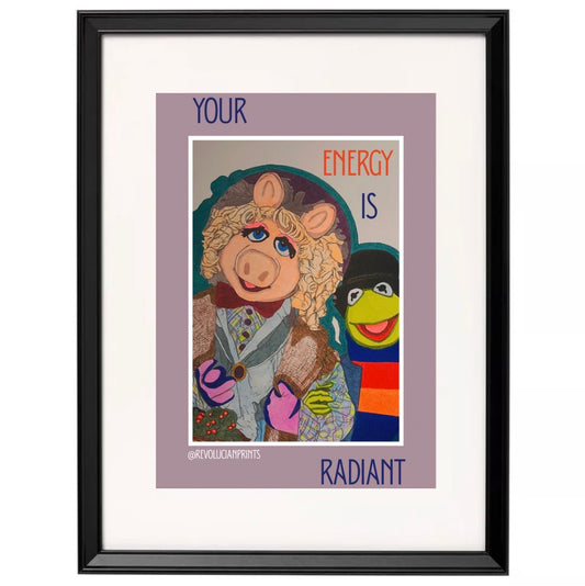 Your Energy Is Radiant 30x40cm: Black