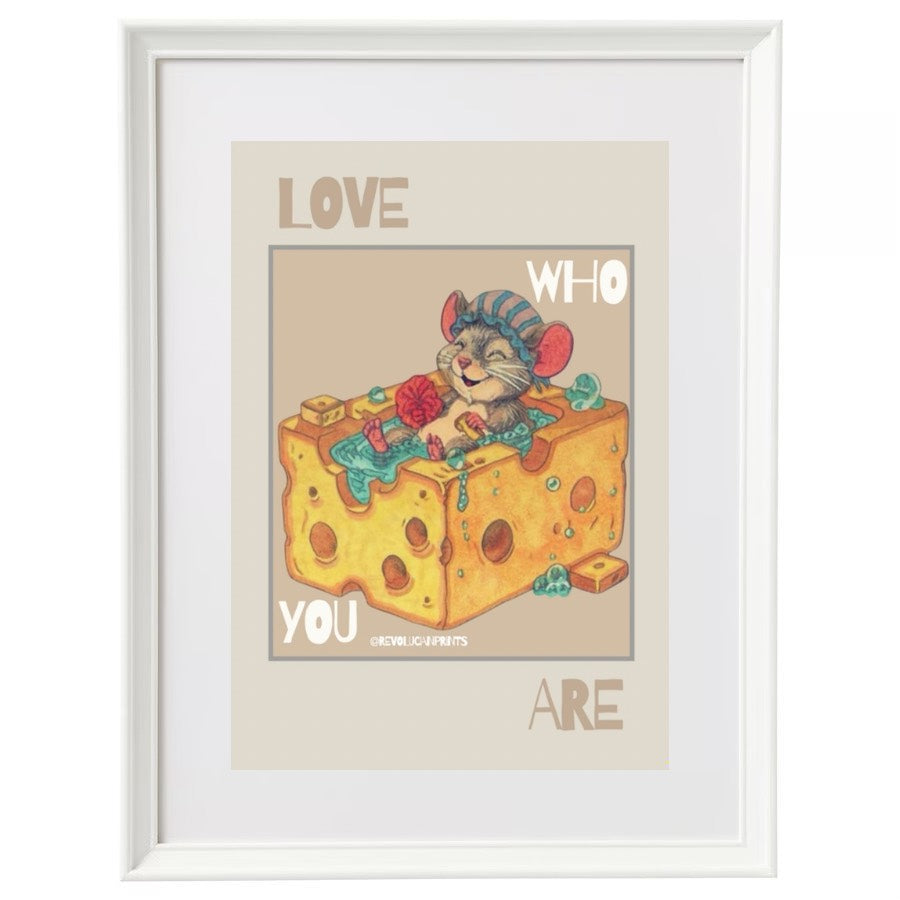 Love Who You Are 30x40cm: White