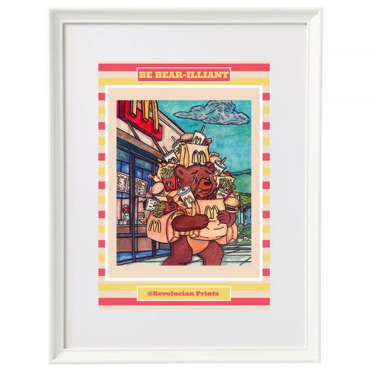 Be Bear-illiant 30x40cm: White