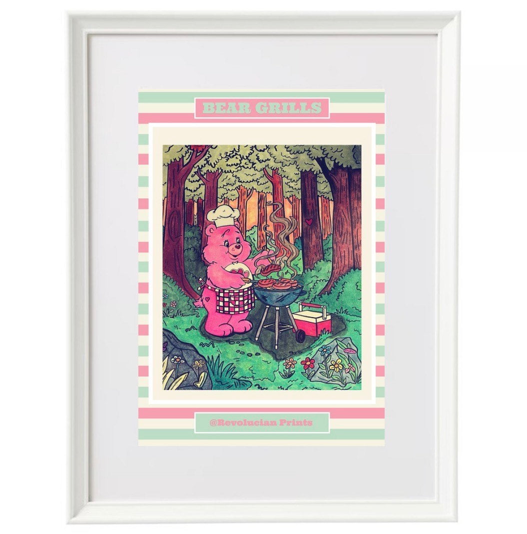 Bear Grills 30x40cm: White