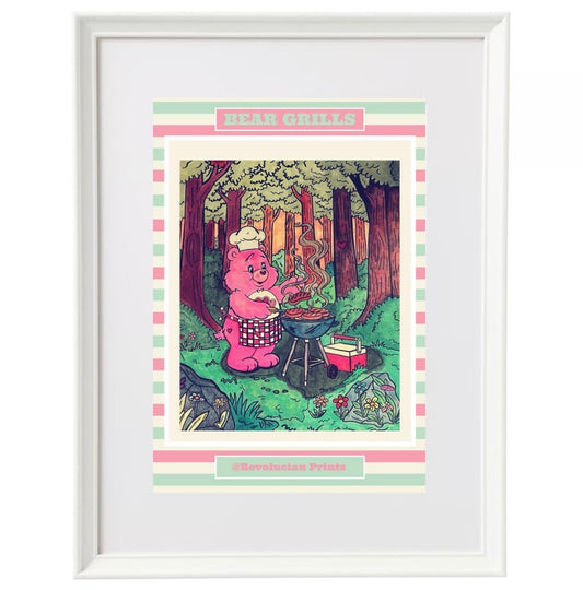 Bear Grills 30x40cm: White