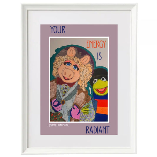 Your Energy Is Radiant 30x40cm: White