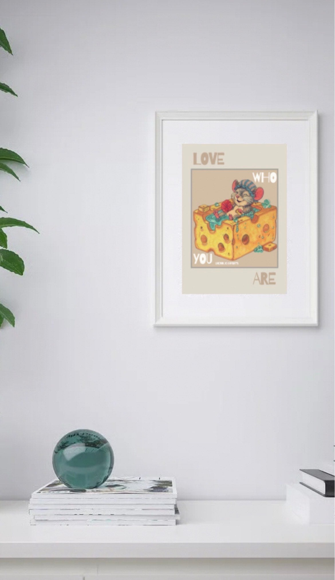 Love Who You Are 30x40cm: White