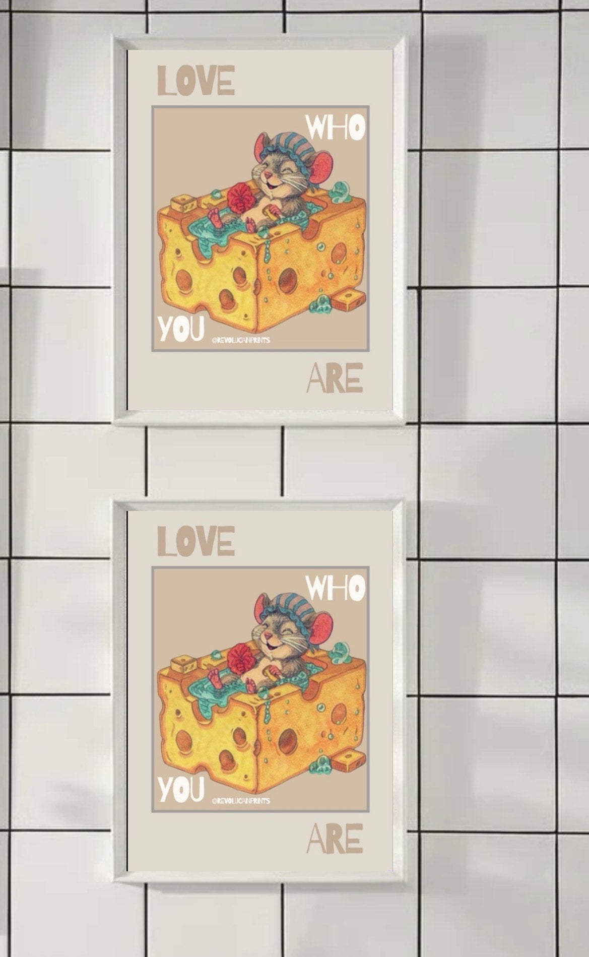 Love Who You Are 30x40cm: White