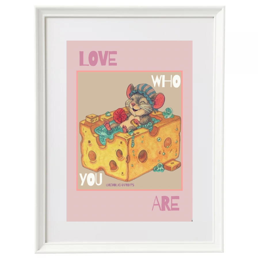 Love Who You Are 30x40cm: White