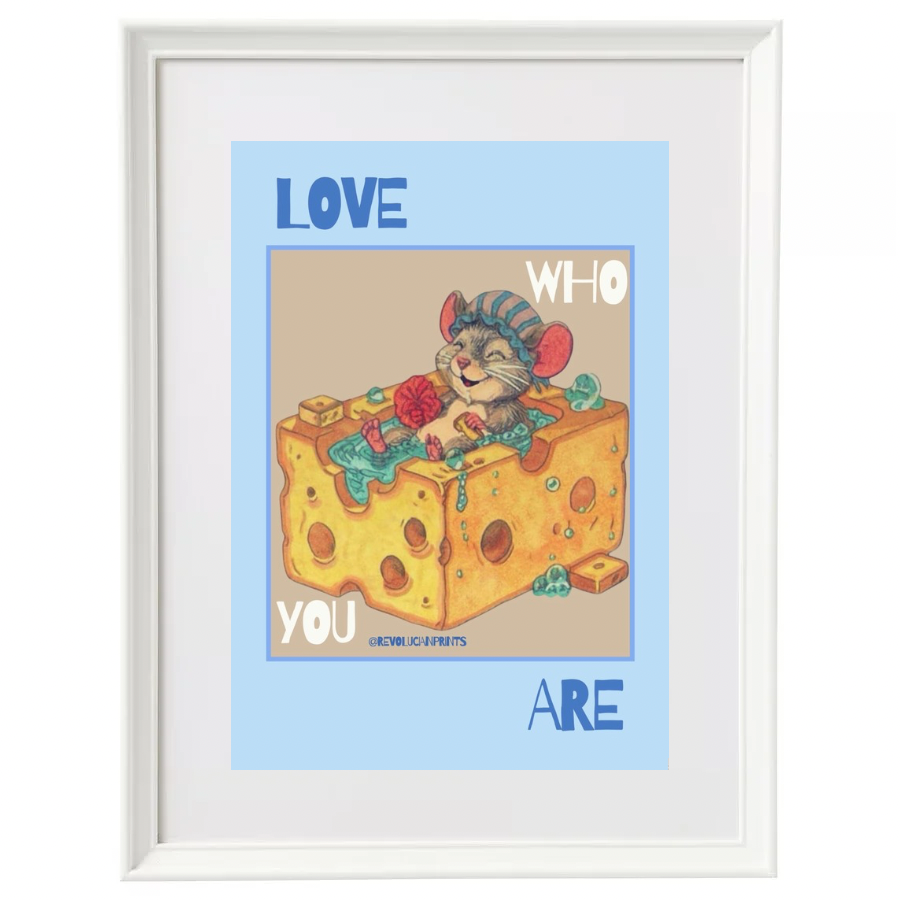 Love Who You Are 30x40cm: White