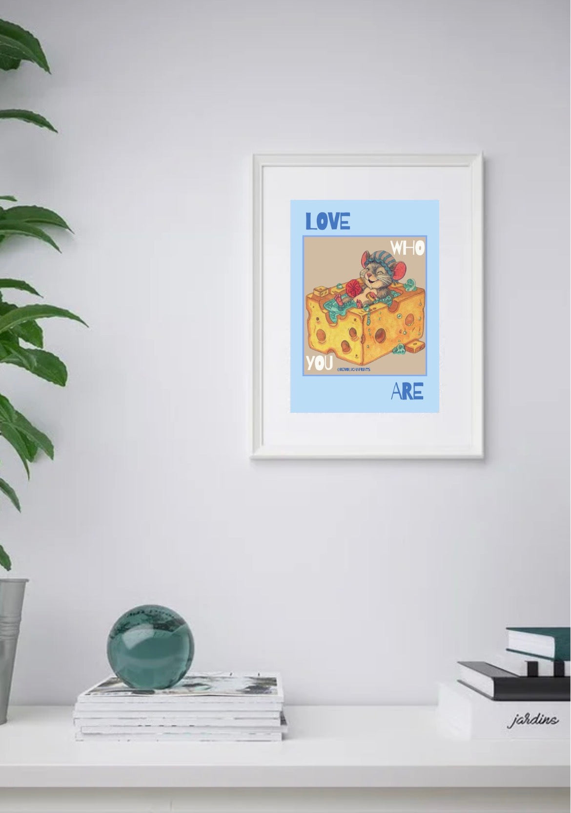 Love Who You Are 30x40cm: White
