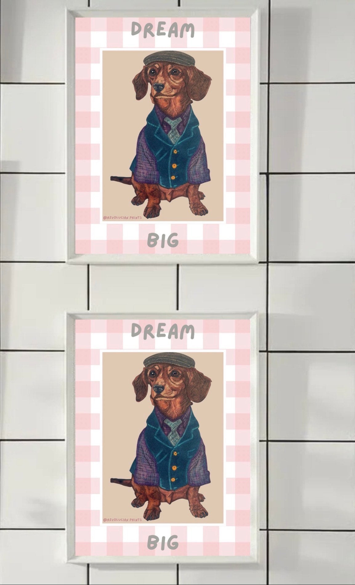 Dream Big 30x40cm: White