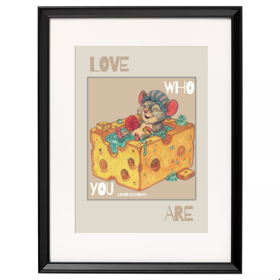 Love Who You Are 30x40cm: Black
