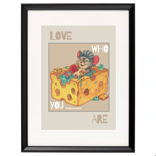 Love Who You Are 30x40cm: Black