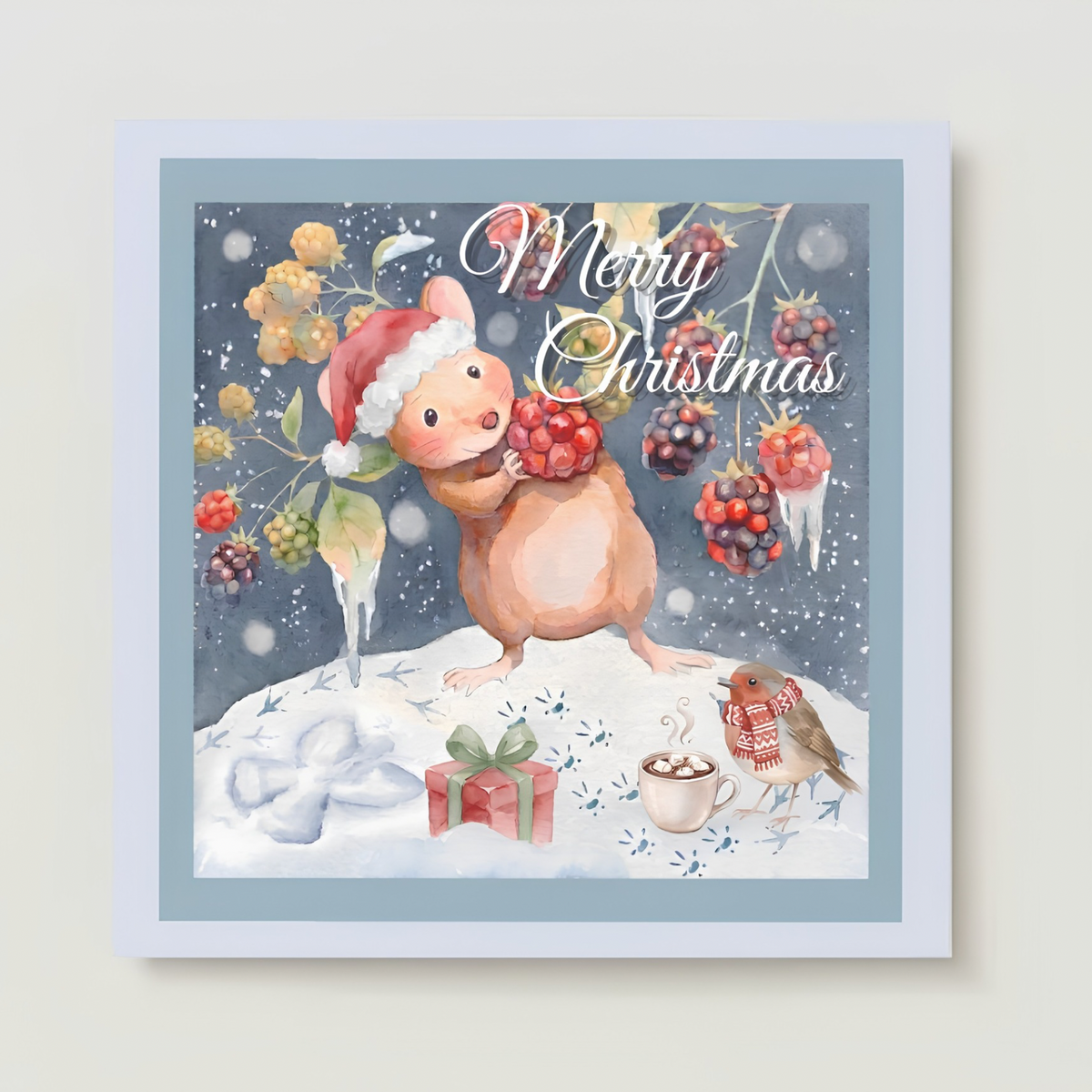 Berry Christmas 6x6" Square 10-Pack Christmas Cards