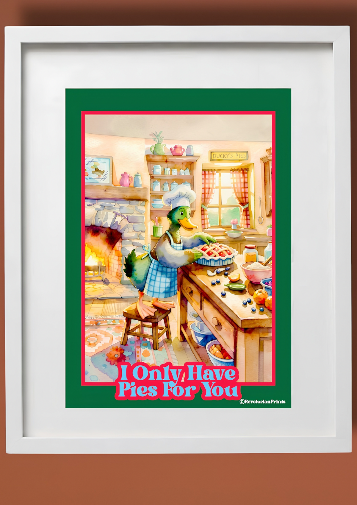 Ducky's Pies Printed Poster Box Framed A5-A1