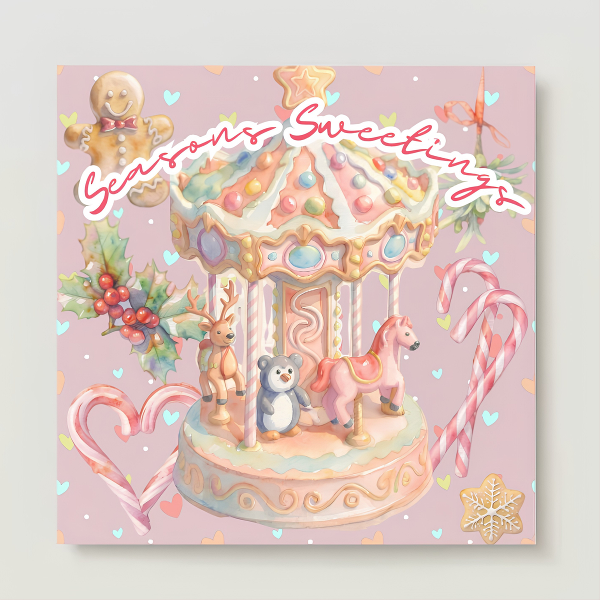 Seasons Sweetings 6x6" Square 10-Pack Christmas Cards