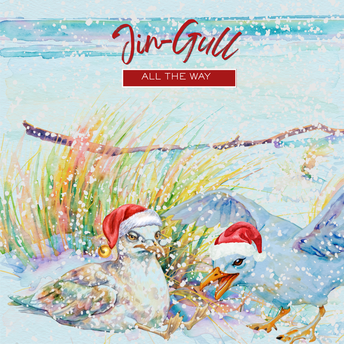 Jin-Gull All The Way 6x6" Square 10-Pack Christmas Cards