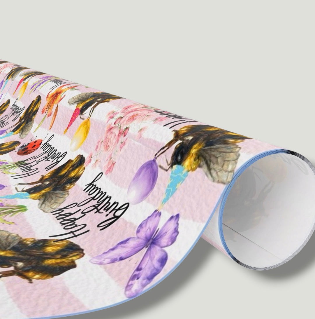 Buzzing Birthday Wrapping Paper Roll