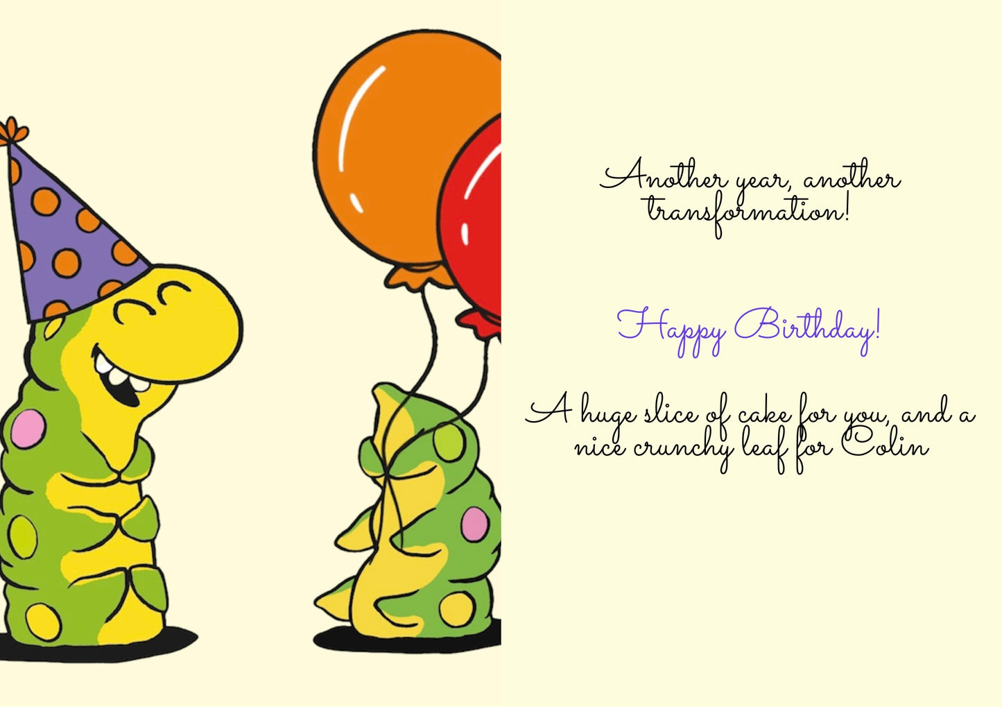 Colin All Party Animals Birthday Card