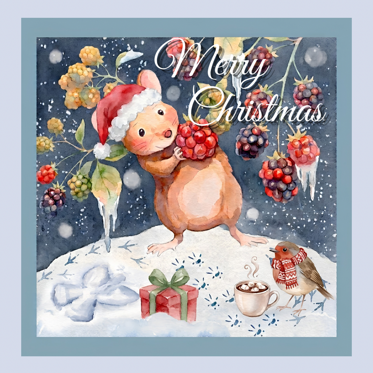 Berry Christmas 6x6" Square 10-Pack Christmas Cards