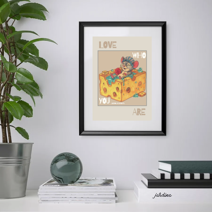 Love Who You Are 30x40cm: Black