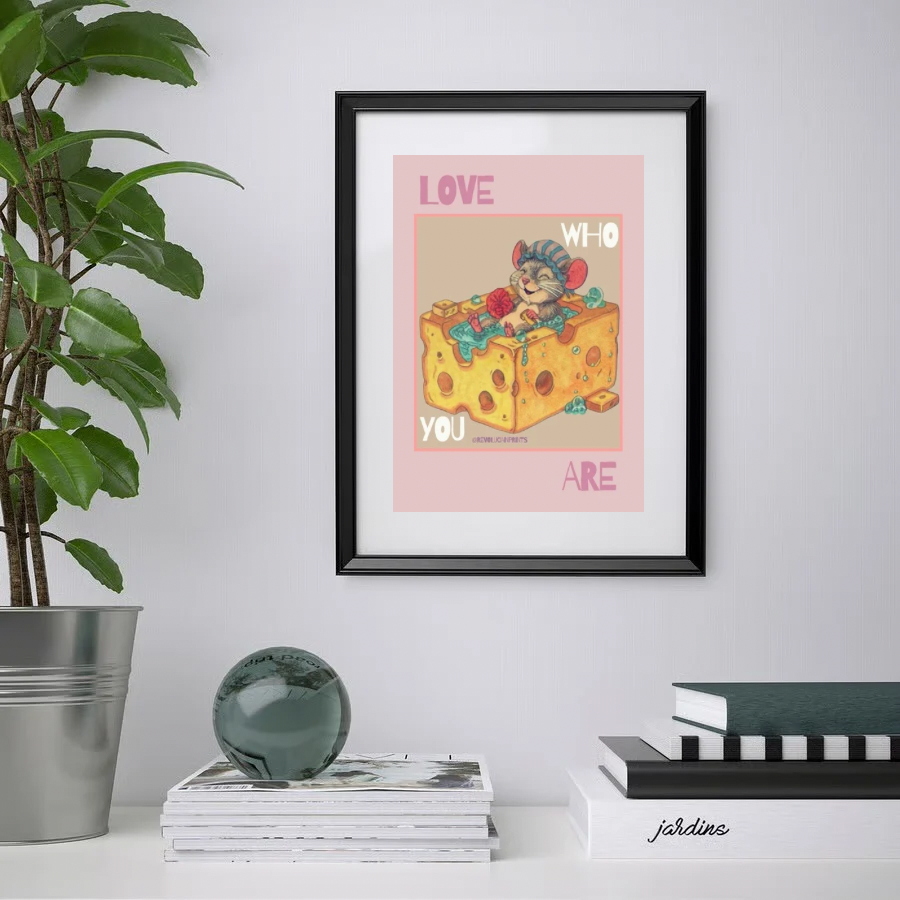 Love Who You Are 30x40cm: Black