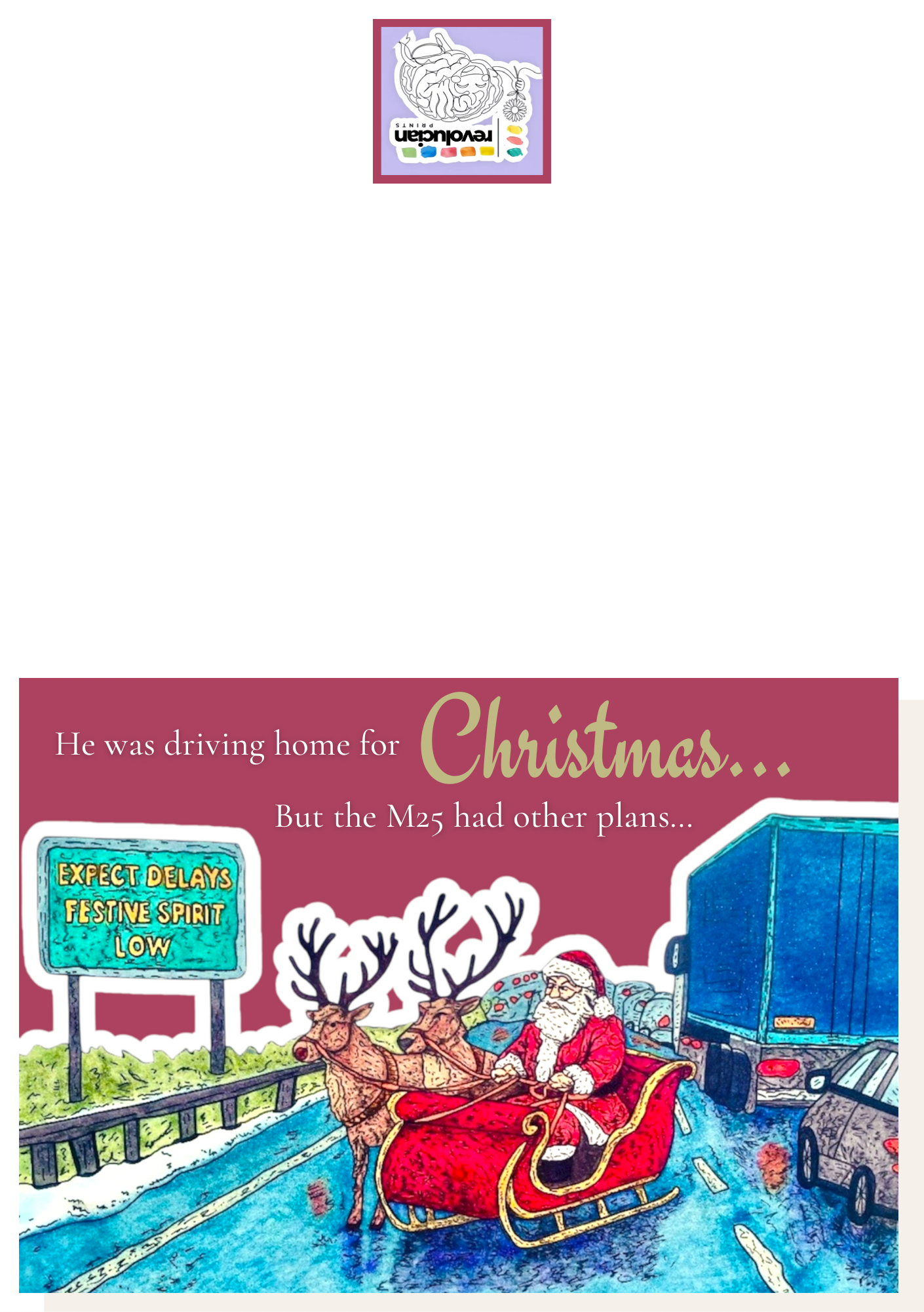 Driving Home For Christmas Card