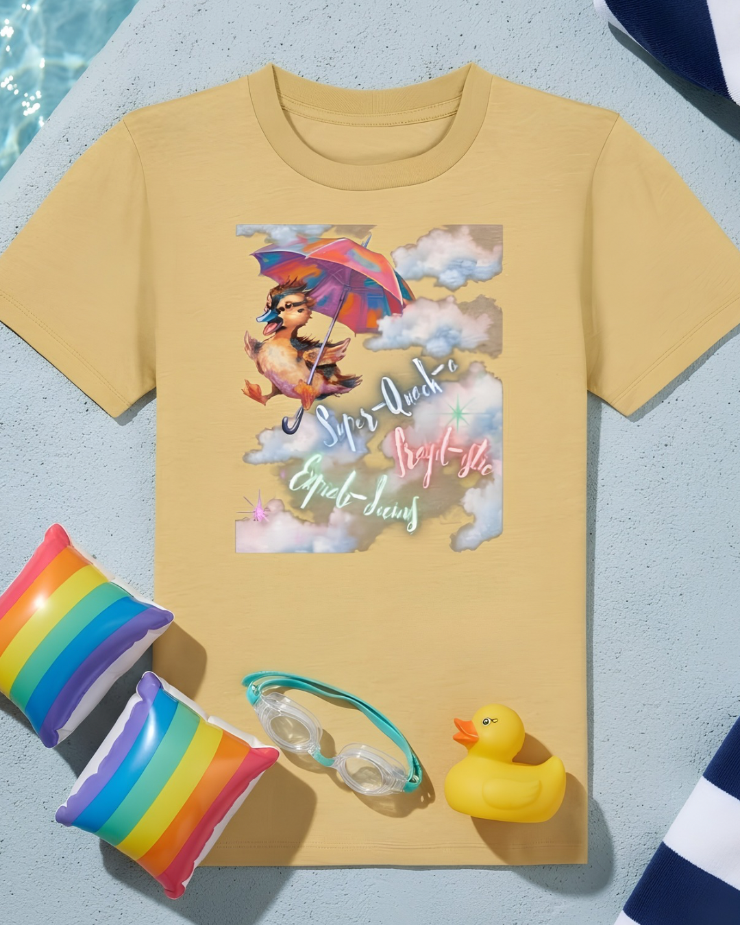 Pastel Ducky Poppins Graphic T-Shirt (3-13yrs)