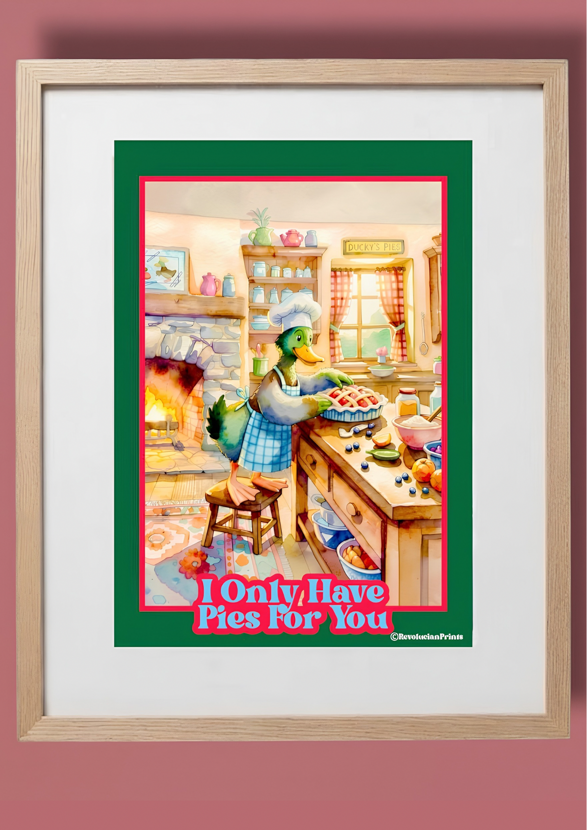 Ducky's Pies Printed Poster Box Framed A5-A1