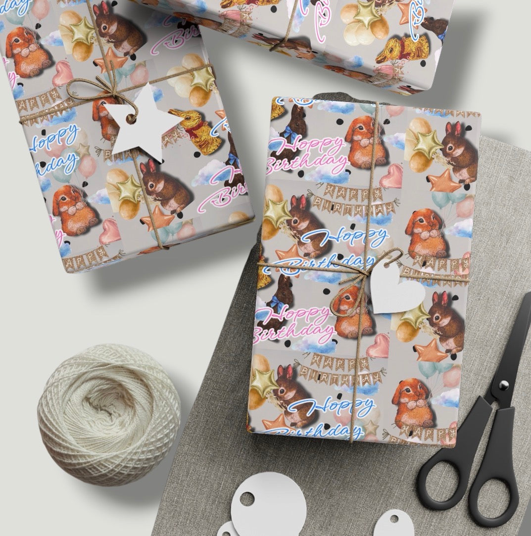 Hoppy Birthday 3-Pack Wrapping Paper