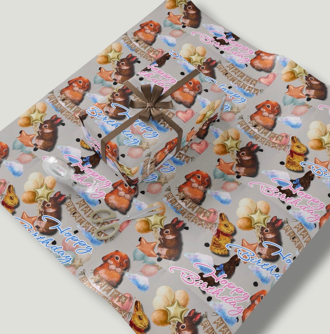 Hoppy Birthday 3-Pack Wrapping Paper