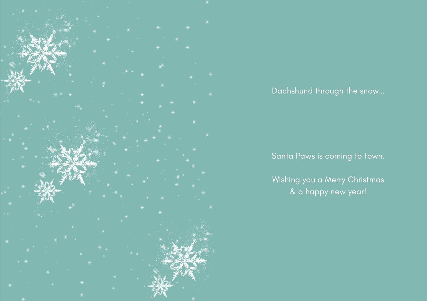 Santa Paws Is Coming To Town Christmas Card
