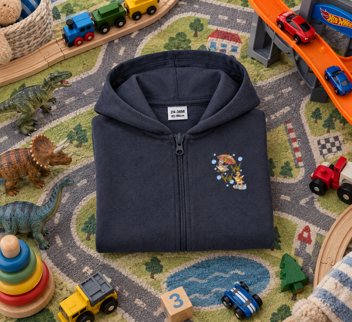 Splish Splash Embroidered Graphic Hoodie (6-36M)