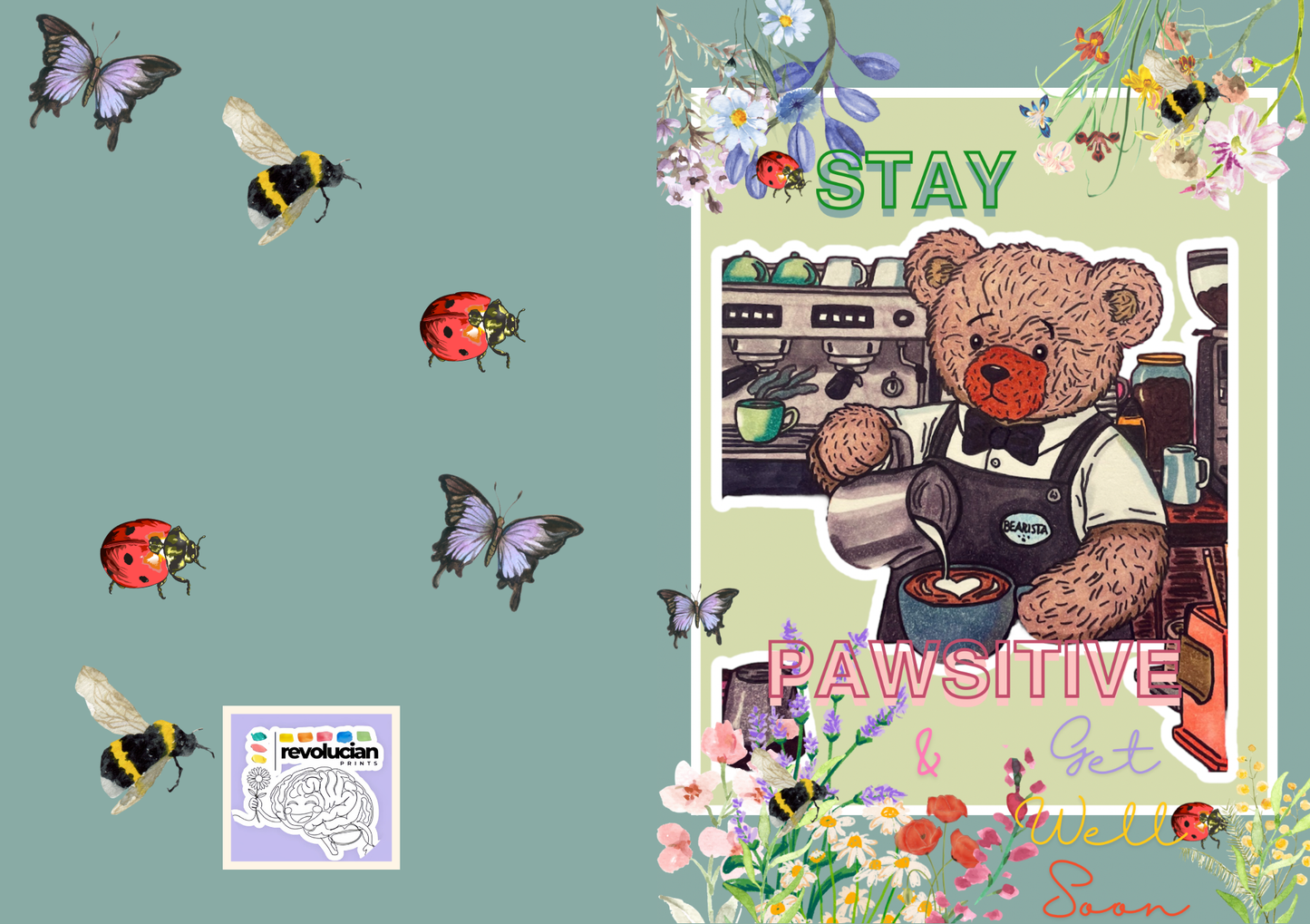 Stay Pawsitive Get Well Soon Card