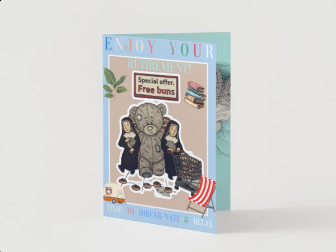 Time To Hibear-nate Retirement Card
