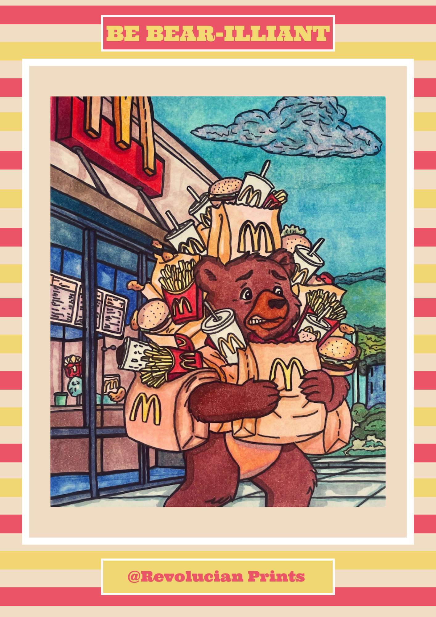 Be Bear-illiant 21x30cm: Black