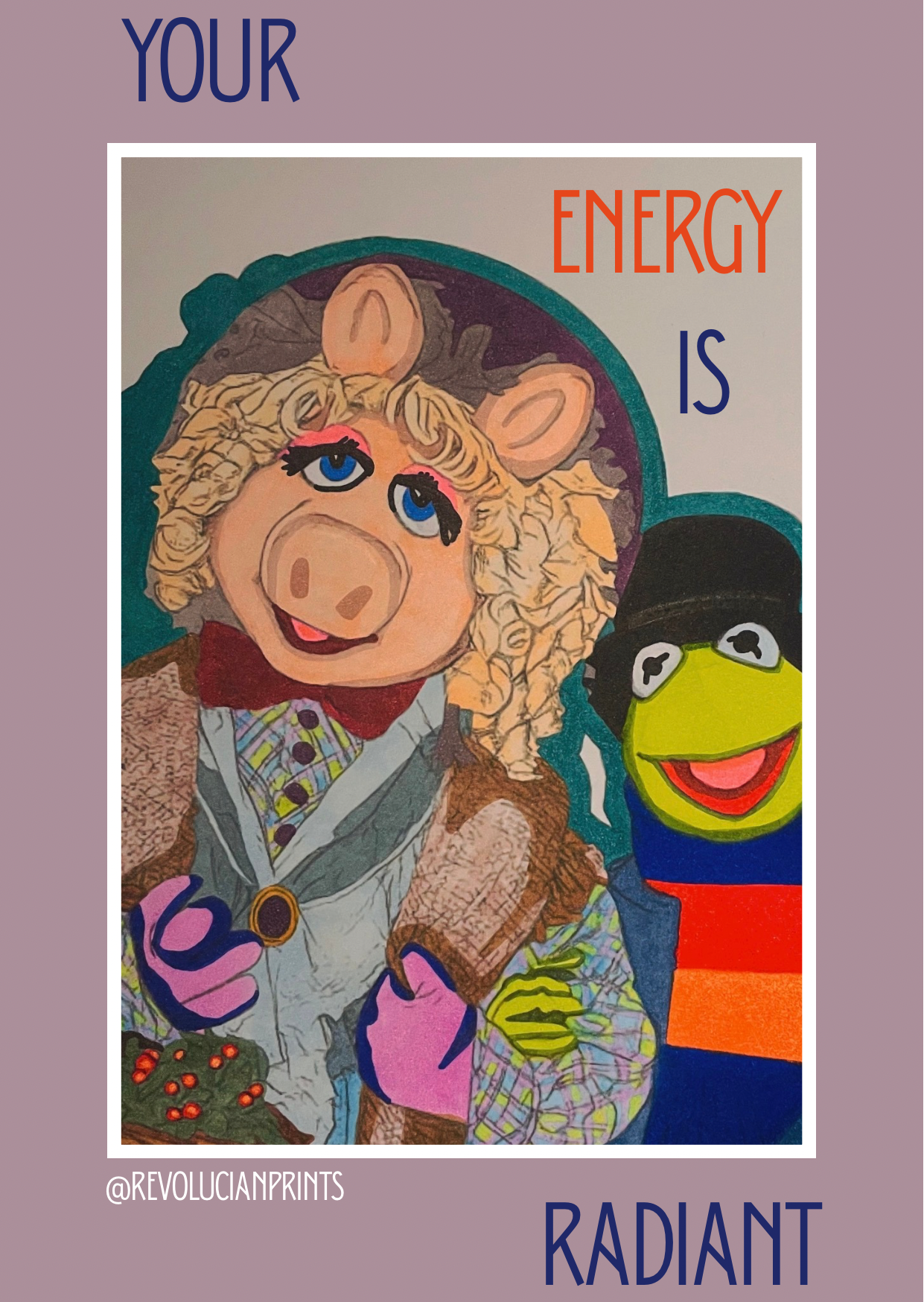 Your Energy Is Radiant 30x40cm: Black