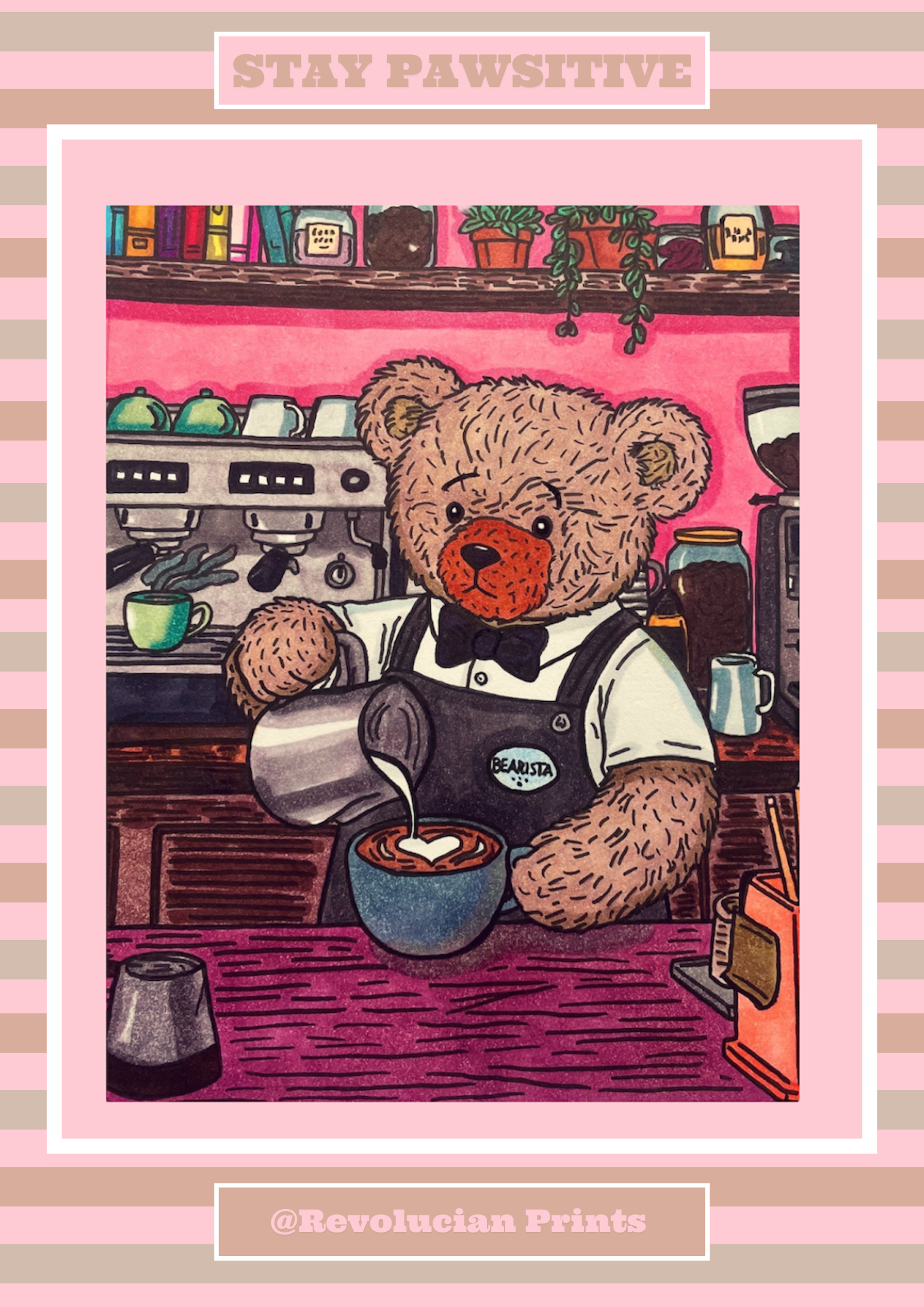 Stay Pawsitive Unframed: PRINT ONLY